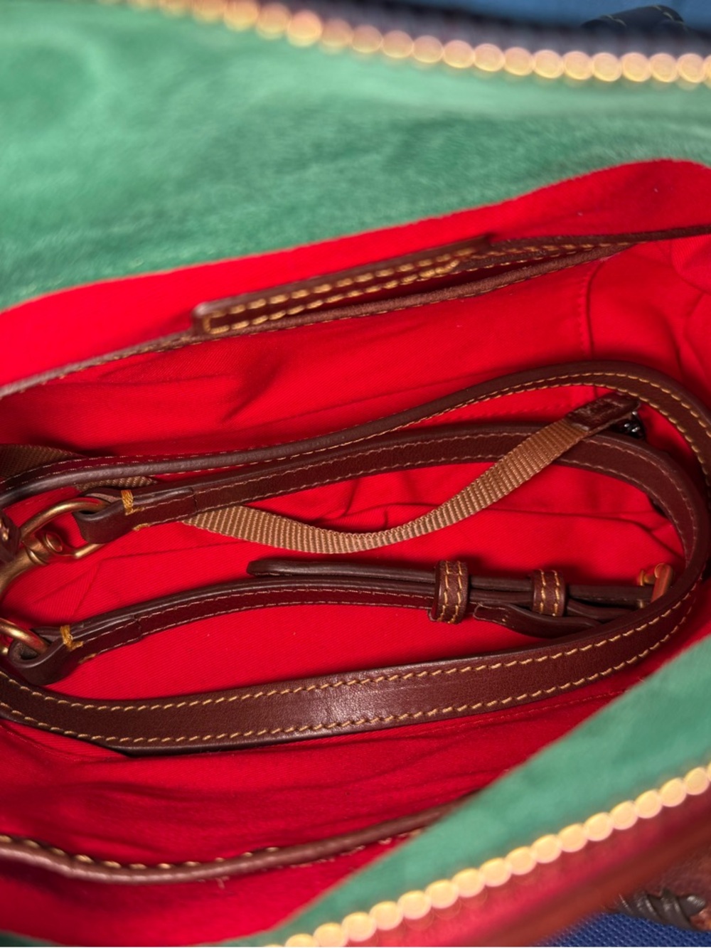 Dooney & Bourke Mini Florentine Satchel in Chestnut - Picture 5 of 7